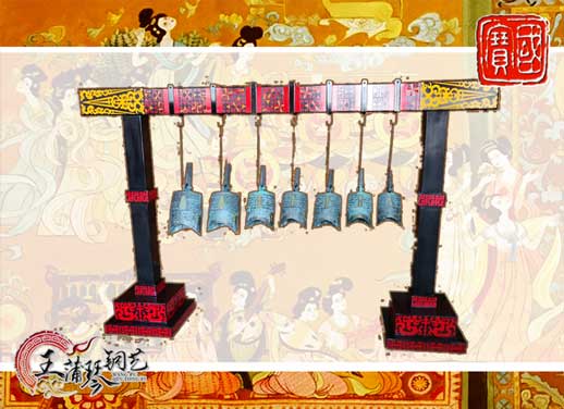 7件編鐘，觀賞裝飾編鐘，可發(fā)音編鐘